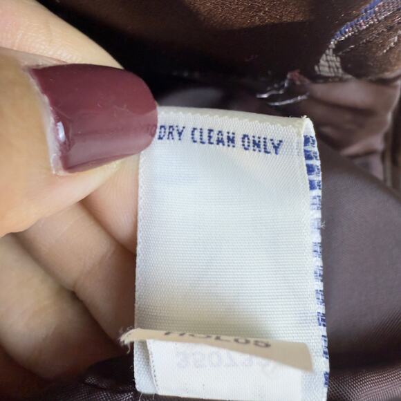 Old Navy sz. Large Vintage brown satin asian inspired jacket  butterflies #4260 - Picture 8 of 11